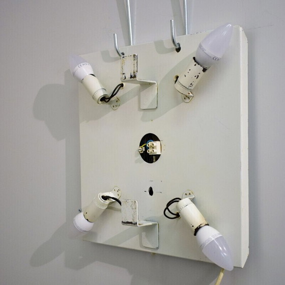 Image 1 of Vintage square backlit plexiglass mirror, 1960