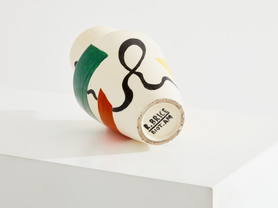 Image 1 of Jarrón de cerámica esmaltada de Roland Brice, 1950   