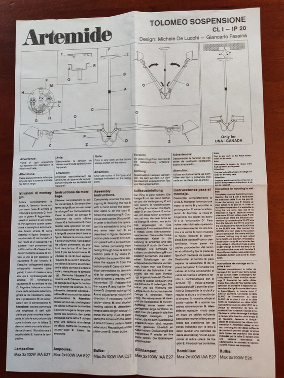 Image 1 of Lampe Artemide Tolomeo