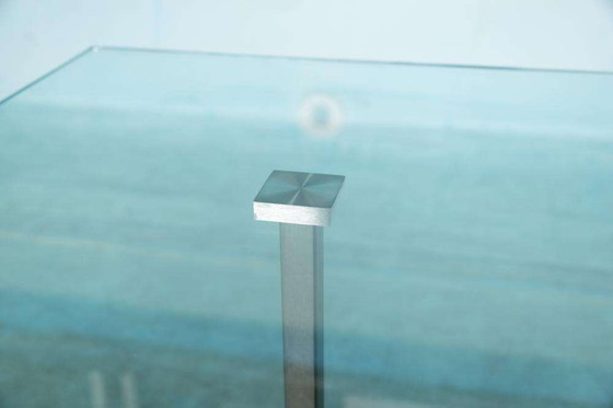 Image 1 of Design Metaform Bon side table, table d'appoint minimaliste en acier inoxydable