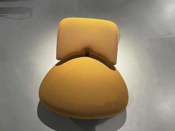 Image 1 of Leolux Pallone Pa In Yellow Stretch Fabric Showroom Model