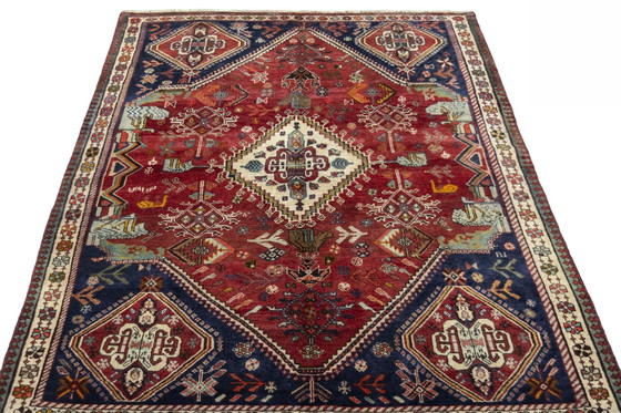 Image 1 of Hand-knotted Shiraz oriental rug - 217 X 155 Cm