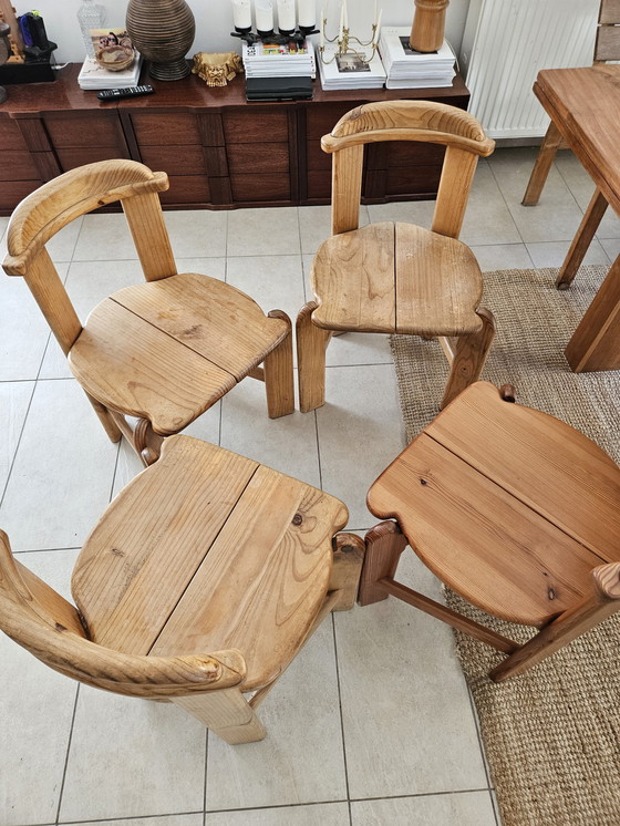 Image 1 of 4x solid wood chairs