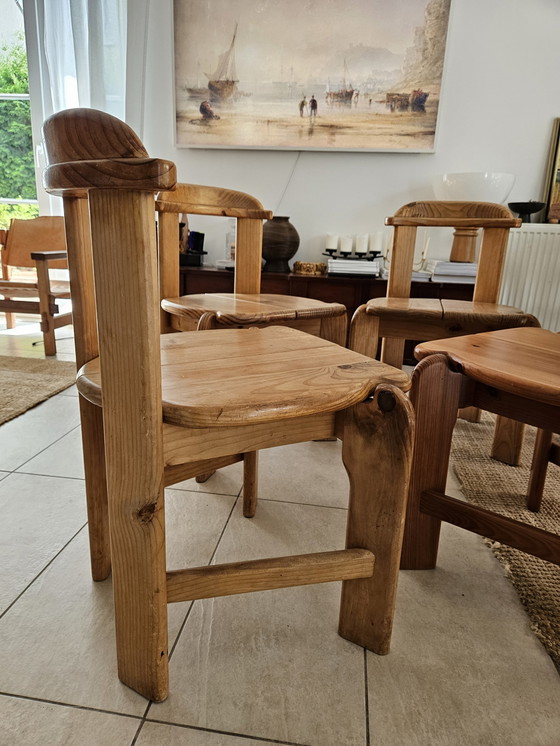 Image 1 of 4x solid wood chairs