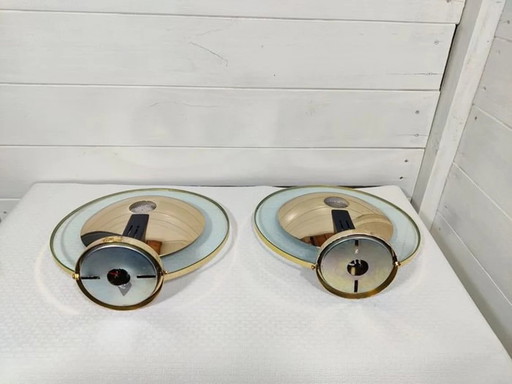 Wall Lights(2), Sconces, Mid Century Modern, Art Deco, Hollywood Regency, Gatsby, Estiluz, Luxury Lighting, Unique