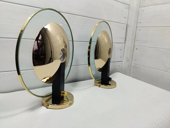 Image 1 of Wall Lights(2), Sconces, Mid Century Modern, Art Deco, Hollywood Regency, Gatsby, Estiluz, Luxury Lighting, Unique