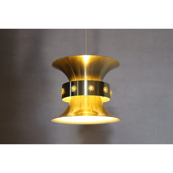 Image 1 of Vintage brass alloy pendant lamp by Carl Thore by Granhaga, 1960 to 1970