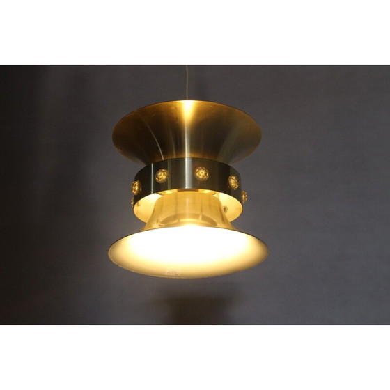 Image 1 of Vintage brass alloy pendant lamp by Carl Thore by Granhaga, 1960 to 1970