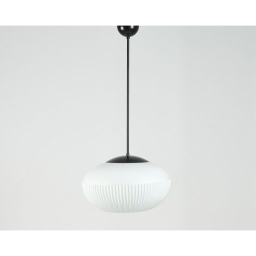 Vintage opal glass suspension by Napako, Czechoslovakia 1960