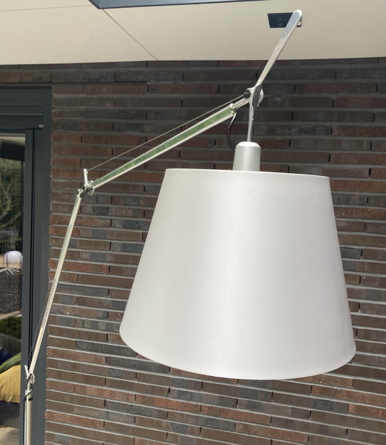 Image 1 of Artemide Tolomeo Mega Aluminum With Gray Satin Shade With Dimmer