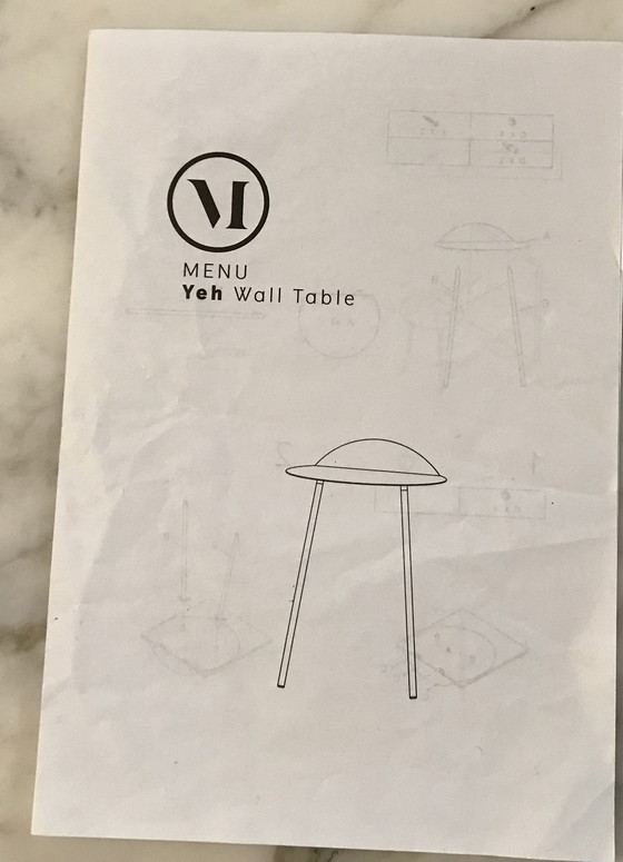 Image 1 of Menu Yeh Wall table