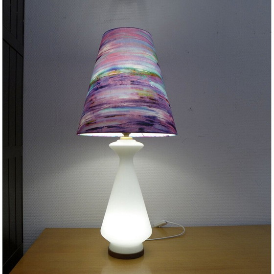 Image 1 of Lampada scandinava vintage in opalino bianco, 1960