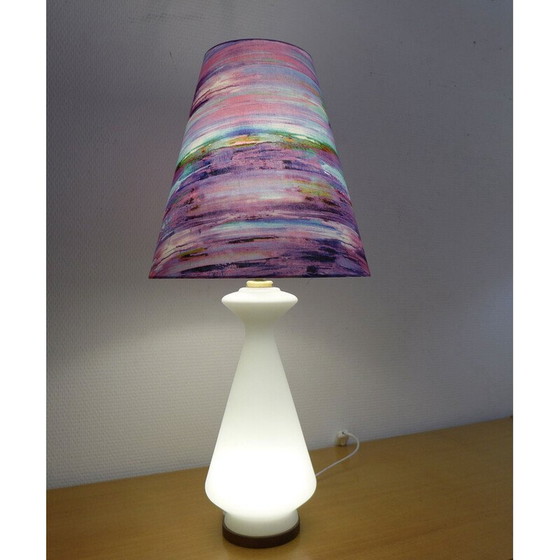 Image 1 of Lampada scandinava vintage in opalino bianco, 1960