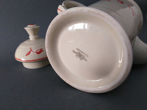 Image 1 of Otto Prutscher 'Metropolis' Art Deco/Bauhaus Lidded Teapot 1935