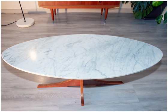 Image 1 of Scandinavian Coffee Table, Teak And Marble, 1960