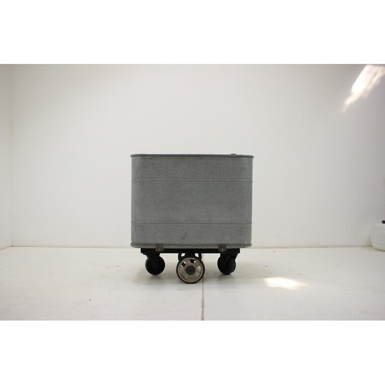 Image 1 of Vintage industrial metal laundry cart for Kovo Bzenec, Czechoslovakia 1950