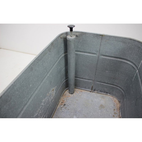 Image 1 of Vintage industrial metal laundry cart for Kovo Bzenec, Czechoslovakia 1950