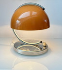 Lampada da tavolo a fungo color caramello Space Age di Luigi Massoni per Meblo Guzzini