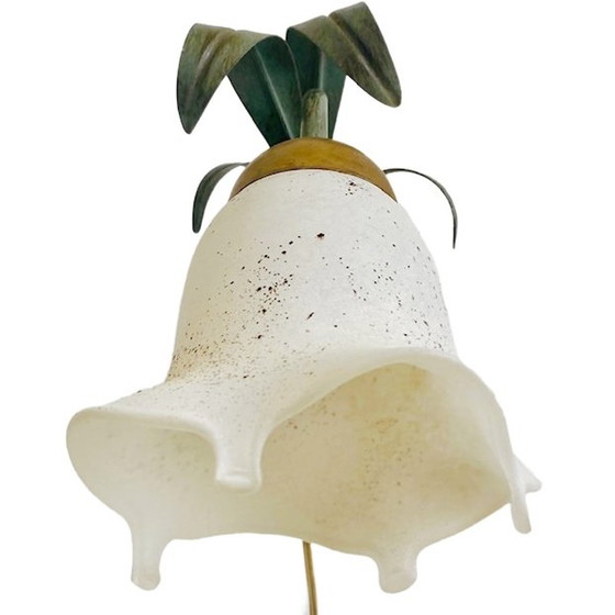 Image 1 of Lampada da parete vintage in stile art déco con foglie