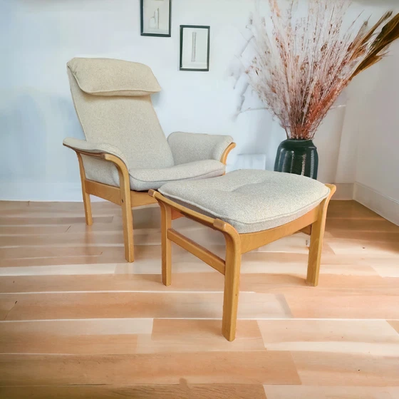 Image 1 of Fauteuil et ottoman G-Möbel, Suède années 1960