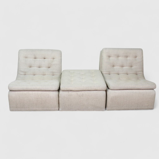 Vintage Beige Modular Sofa, 2-Seater - Dux International, 1970s