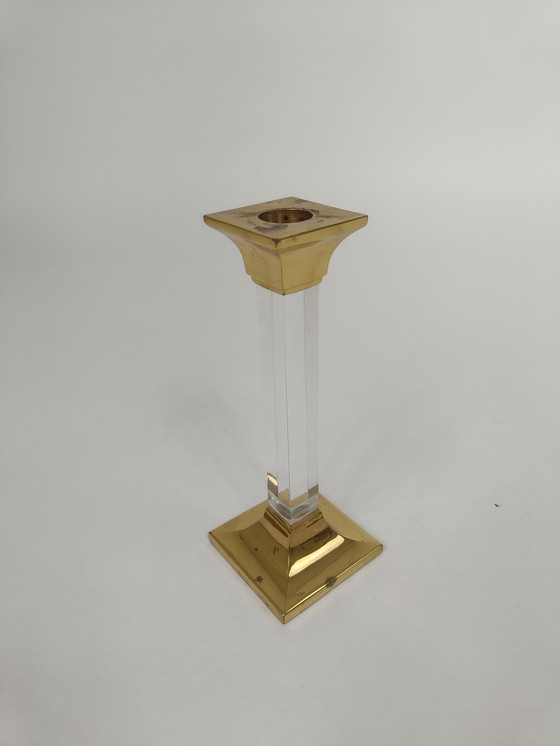 Image 1 of Candlestick Brass with Perspex