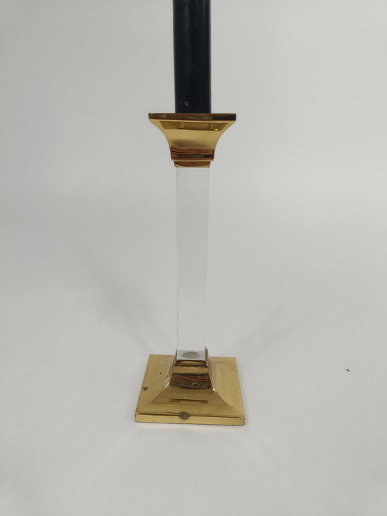 Image 1 of Candlestick Brass with Perspex