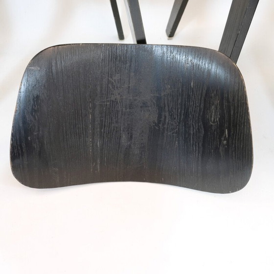 Image 1 of Set of 4 vintage wood and plywood chairs by Charles and Ray Eames, 1950s