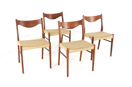 Image 1 of 4X Dining Chair Arne Wahl Iversen For Glyngore 'Naerem' Vintage Danish