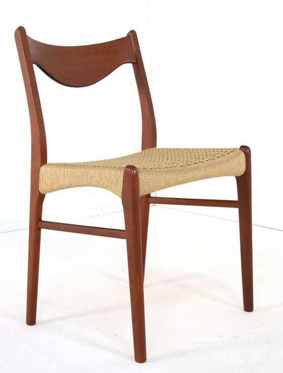 Image 1 of 4X Dining Chair Arne Wahl Iversen For Glyngore 'Naerem' Vintage Danish