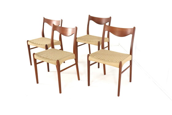 Image 1 of 4X Dining Chair Arne Wahl Iversen For Glyngore 'Naerem' Vintage Danish