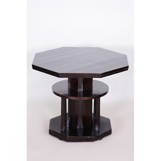 Image 1 of Tavolino laterale cubista ceco d'epoca in legno di quercia, 1910-1919