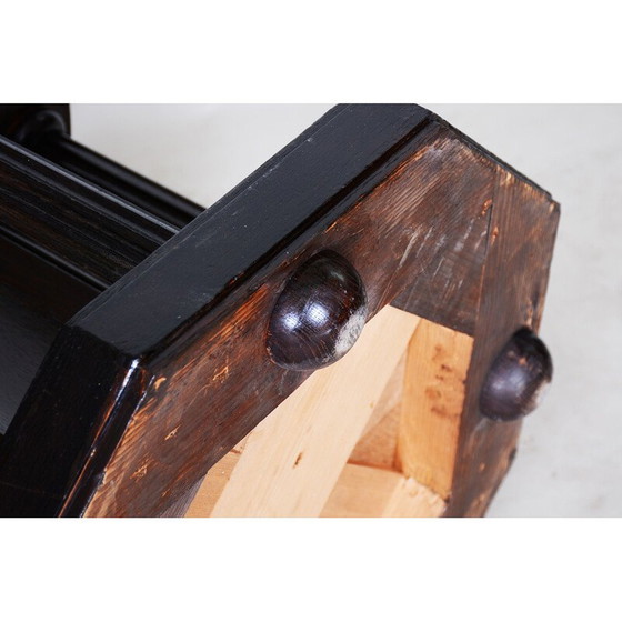 Image 1 of Tavolino laterale cubista ceco d'epoca in legno di quercia, 1910-1919