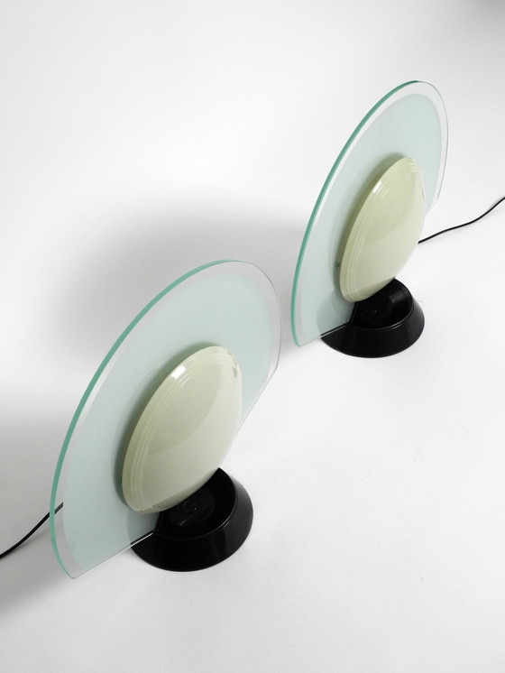 Image 1 of Pair Of Large 1980S Table Lamps By Pier Giuseppe Ramella For Arteluce Model Tikal