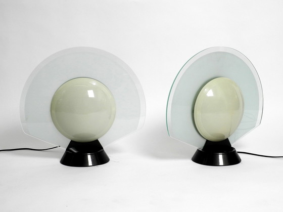 Image 1 of Pair Of Large 1980S Table Lamps By Pier Giuseppe Ramella For Arteluce Model Tikal