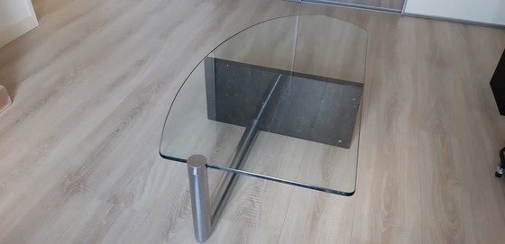 Image 1 of Glass coffee table with granite upright