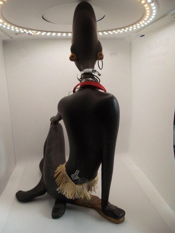 Image 1 of Grande scultura africanista • Ceramica vintage • Albert Strunz • Cortendorf • 1950