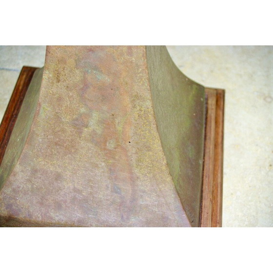 Image 1 of Lampada da terra vintage in bronzo e mogano di Stewart Ross per Hansen Lighting, New York 1960