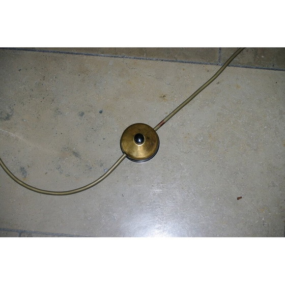 Image 1 of Lampada da terra vintage in bronzo e mogano di Stewart Ross per Hansen Lighting, New York 1960