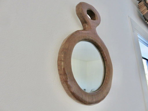 Solid Wood Free Form Mirror, 1960