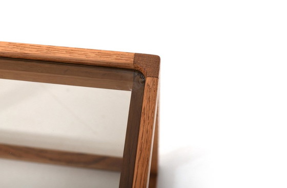 Image 1 of Danish Cube Tables in Oak with Glass by Kurt Østervig for KP Møbler, 1960s, Set of 2