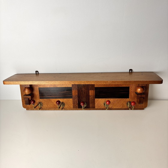 Image 1 of Art Deco Amsterdam School Wall Coat Rack