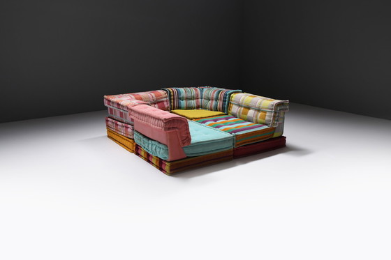 Image 1 of Mah Jong sofa in ‘Kenzo Takada’ fabric by Hans Hopfer for Roche Bobois France