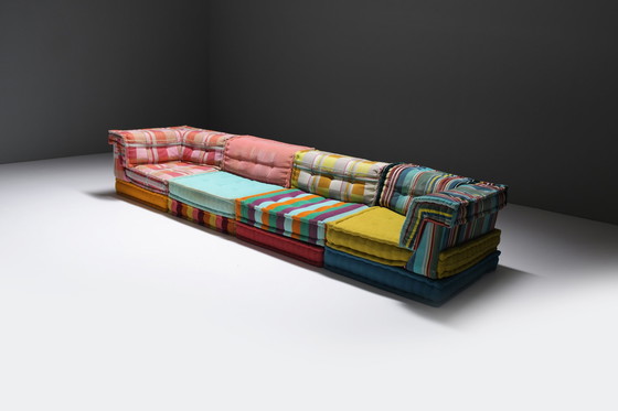 Image 1 of Mah Jong sofa in ‘Kenzo Takada’ fabric by Hans Hopfer for Roche Bobois France