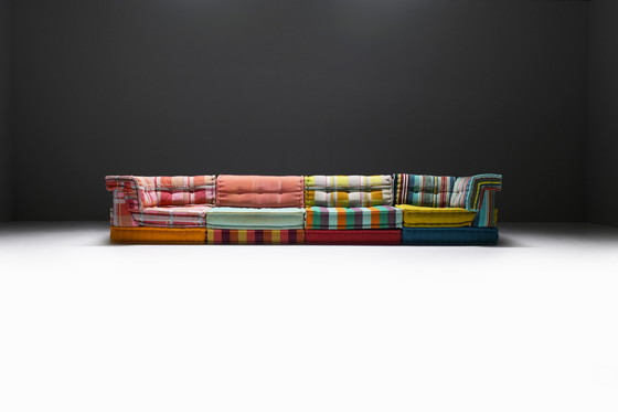 Image 1 of Mah Jong sofa in ‘Kenzo Takada’ fabric by Hans Hopfer for Roche Bobois France