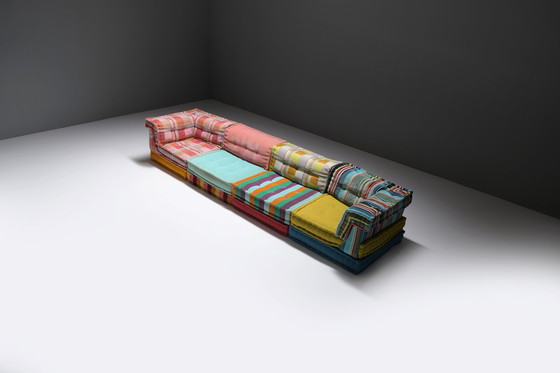 Image 1 of Mah Jong sofa in ‘Kenzo Takada’ fabric by Hans Hopfer for Roche Bobois France