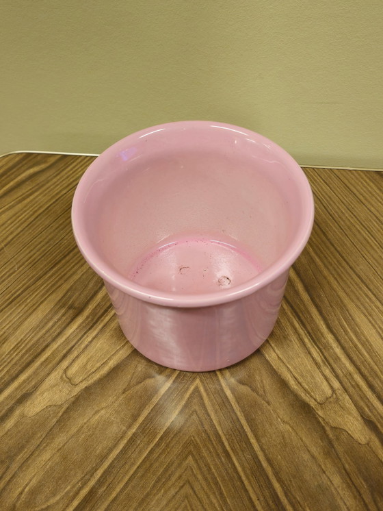 Image 1 of Vintage Pink Flower Pot Planter Flower Box