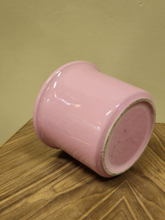 Image 1 of Vintage Pink Flower Pot Planter Flower Box