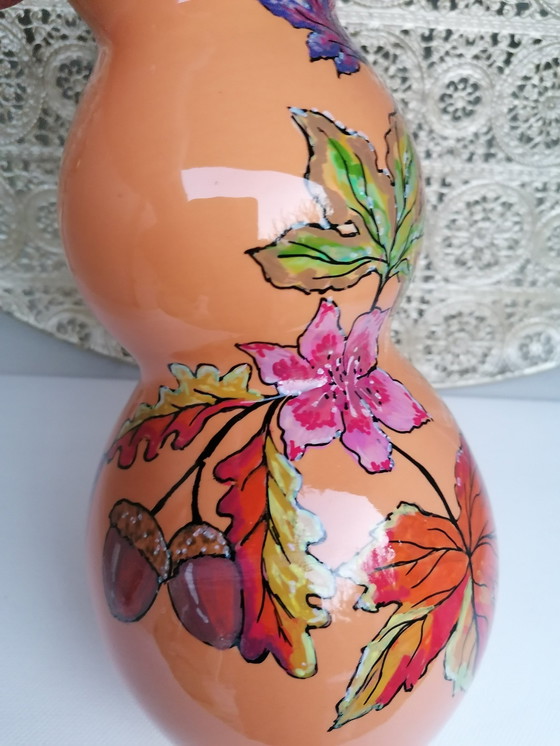 Image 1 of Hand-painted /Drawn Vase, Artist Evalien Ritmeester