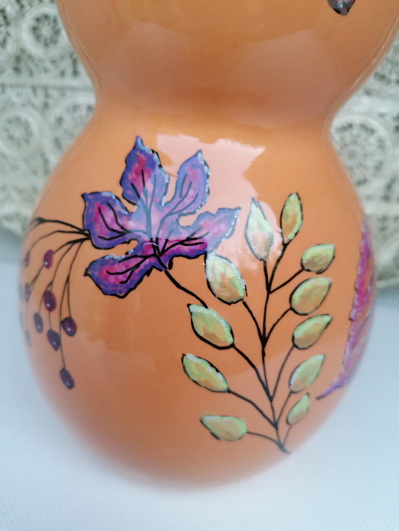 Image 1 of Hand-painted /Drawn Vase, Artist Evalien Ritmeester